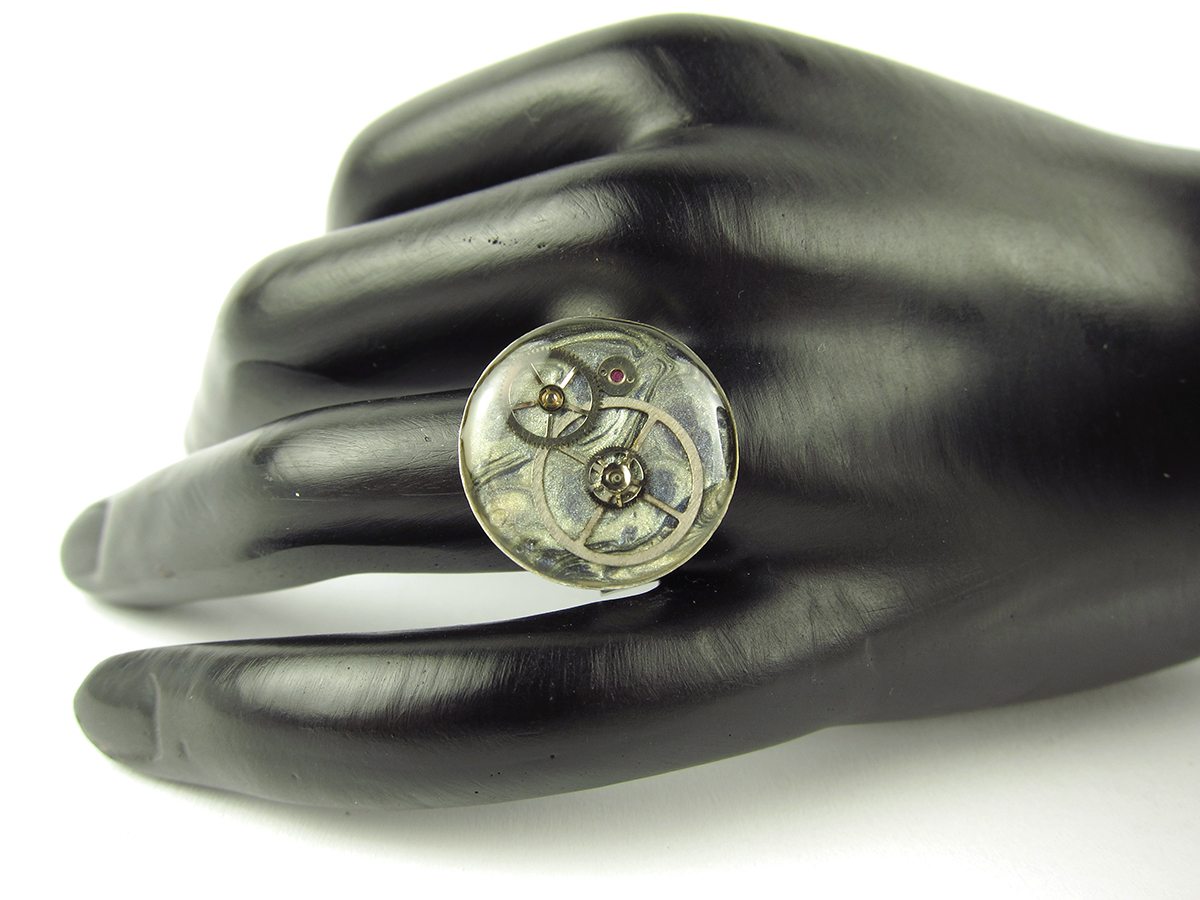 Inel Steampunk Handmade I000590 4 Inel Steampunk Handmade I000590